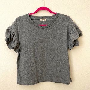 Madewell Cropped Ruffle Tee